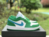 Authentic Air Jordan 1 Low Lucky Green/White