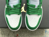 Authentic Air Jordan 1 Low GS Lucky Green/White