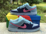 Authentic Run The Jewels x Nike SB Dunk Low Deep Royal Blue/Active Pink-Blue Chill