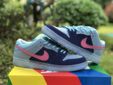 Authentic Run The Jewels x Nike SB Dunk Low Deep Royal Blue/Active Pink-Blue Chill