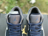 Authentic Air Jordan 1 Low True Blue/White/Grey