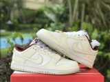 Authentic Nike Dunk Low Rice White/White