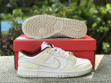 Authentic Nike Dunk Low Rice White/White