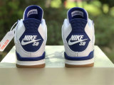 Authentic Nike SB x Air Jordan 4 GS White/Royal Blue