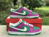 Authentic Nike Dunk Low Purple/Green/White