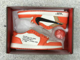 Authentic Off White x Air Jordan 1 Low GS Orange