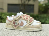 Authentic Nike Dunk Low White/MTLC RED BRONZE