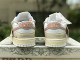 Authentic Nike Dunk Low White/MTLC RED BRONZE