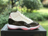 Authentic Air Jordan 11 White/Black/Pink