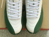 Authentic Air Jordan 12 White/Green/Gold