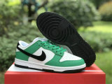 Authentic Nike Dunk Low Black/Green/White
