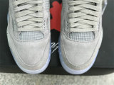 Authentic Air Jordan 4 Grayness/White