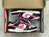 Authentic Nike Dunk Low Black/Washed Teal-White/Pink