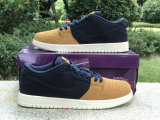 Authentic Nike Dunk Low Midnight Navy/Black/Brown