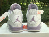 Authentic Air Jordan 4 White/Purple