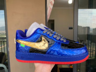 Authentic LV x Nike Air Force 1 Low Gold/Blue/Black/Red
