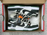Authentic Nike Dunk Low Green/White/Black/Orange