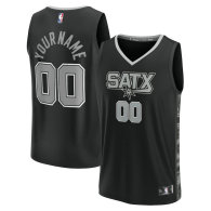 Men's San Antonio Spurs Fanatics Branded Black 2022-23 Fast Break Custom Replica Jersey - Statement Edition