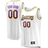 Men's Los Angeles Lakers Fanatics Branded White Fast Break Custom Replica Jersey - Association Edition