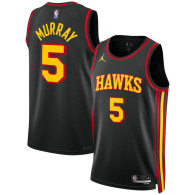 Unisex Atlanta Hawks Dejounte Murray Jordan Brand Black Swingman Jersey - Statement Edition