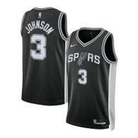 Unisex San Antonio Spurs Keldon Johnson Nike Black Swingman Jersey - Icon Edition