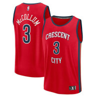 Men's New Orleans Pelicans CJ McCollum Fanatics Branded Red Fast Break Replica Jersey - Statement Edition