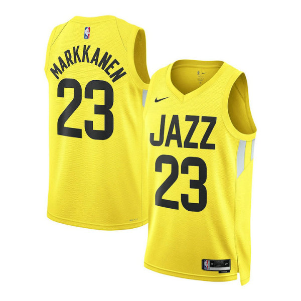 Unisex Utah Jazz Lauri Markkanen Nike Gold Swingman Jersey - Icon Edition