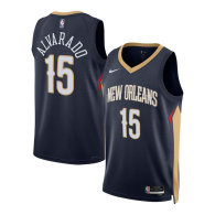 Unisex New Orleans Pelicans Jose Alvarado Nike Navy Swingman Jersey - Icon Edition