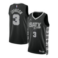 Unisex San Antonio Spurs Keldon Johnson Jordan Brand Black Swingman Jersey - Statement Edition
