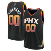 Men's Phoenix Suns Fanatics Branded Black 2022-23 Fast Break Custom Replica Jersey - Statement Edition