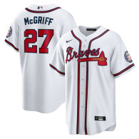 Men's Atlanta Braves Fred McGriff Nike White 2023 Hall of Fame Patch Inline Replica Jersey