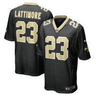 Men's New Orleans Saints Marshon Lattimore Nike Black Team Game Jersey