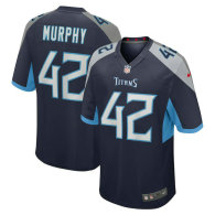Men's Tennessee Titans Caleb Murphy Nike Navy Team Game Jersey