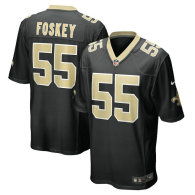 Men's New Orleans Saints Isaiah Foskey Nike Black Team Game Jersey