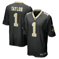 Men's New Orleans Saints Alontae Taylor Nike Black Team Game Jersey