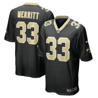 Men's New Orleans Saints Kirk Merritt Nike Black Team Game Jersey