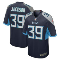Men's Tennessee Titans Matthew Jackson Nike Navy Team Game Jersey