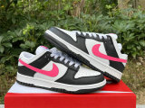 Authentic Nike Dunk Low White/Pink/Black