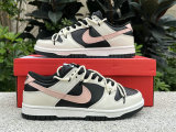 Authentic Nike Dunk Low Beige White/Pink/Black