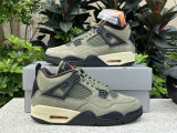 Authentic UNDEFEATED x Air Jordan 4 Olive