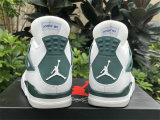 Authentic Air Jordan 4 Green/Grey/White