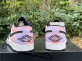 Authentic Air Jordan 1 Low GS White/Pink/Rose
