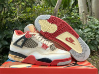Authentic Air Jordan 4 WMNS Orass/White/Red
