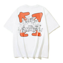 OFF-WHITE short round collar T-shirt S-XL (159)