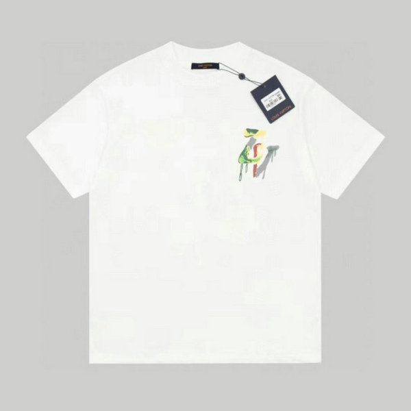 LV Short Round Collar T-shirt XS-L (160)
