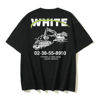 OFF-WHITE short round collar T-shirt S-XL (253)