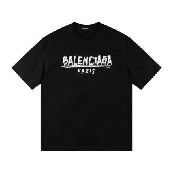 Balenciaga Short Round Collar T-shirt S-XL (134)