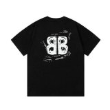 Balenciaga Short Round Collar T-shirt S-XL (153)