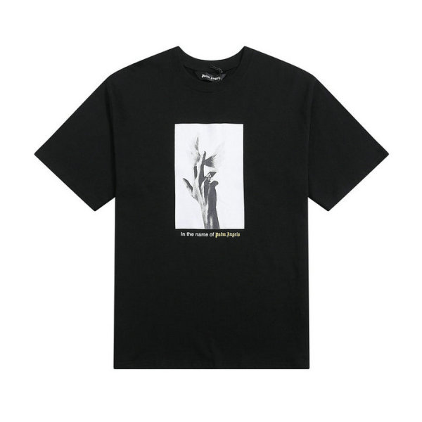 Palm Angels Short Round Collar T-shirt S-XL (5)