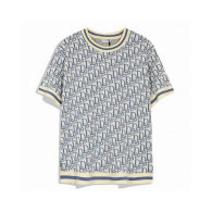 Dior Short Round Collar T-shirt S-XL (4)